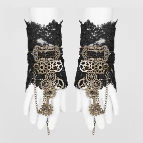 Steampunk Gears and Spikes Gloves