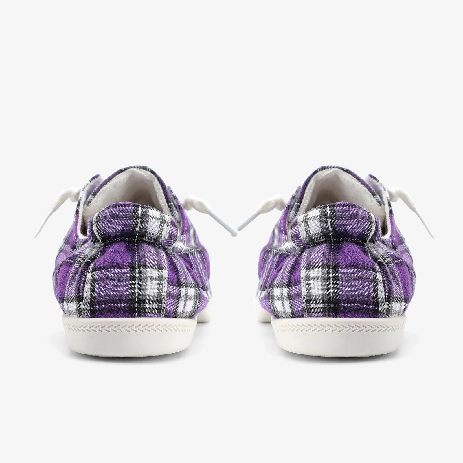 STQ Plaid Slip-Ons Casual Shoes