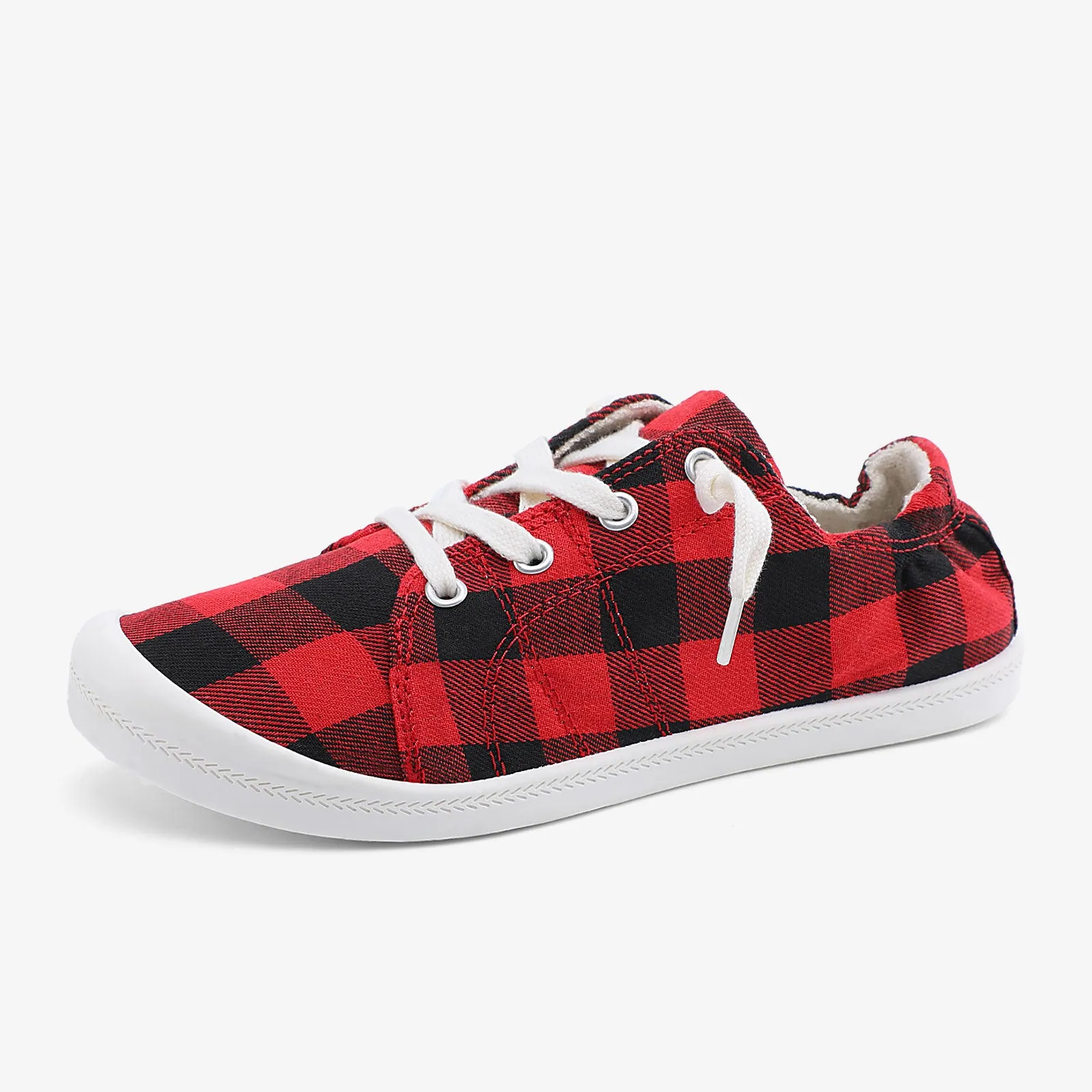 STQ Plaid Slip-Ons Casual Shoes