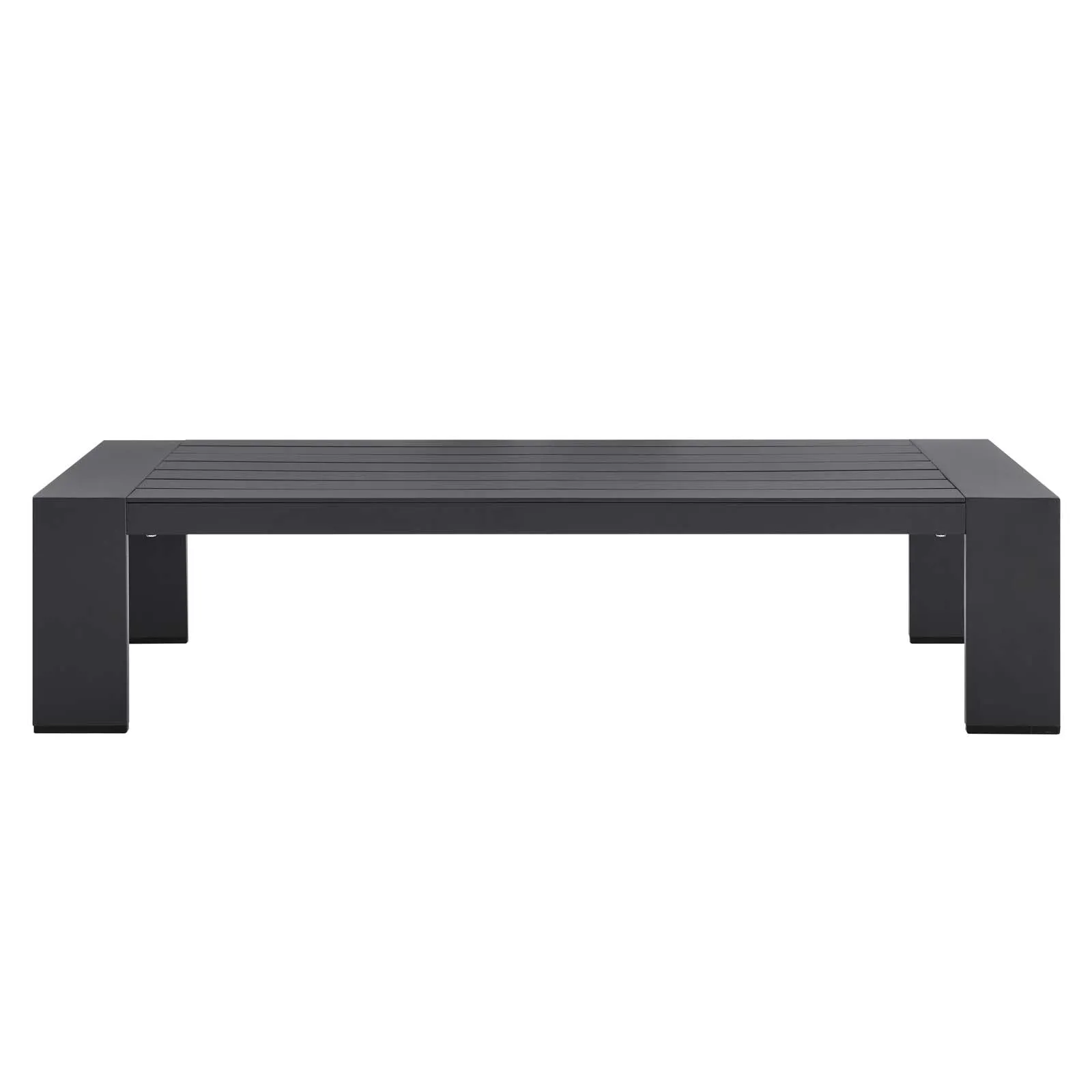 Tahoe Outdoor Patio Powder-Coated Aluminum Coffee Table Gray EEI-5677-GRY