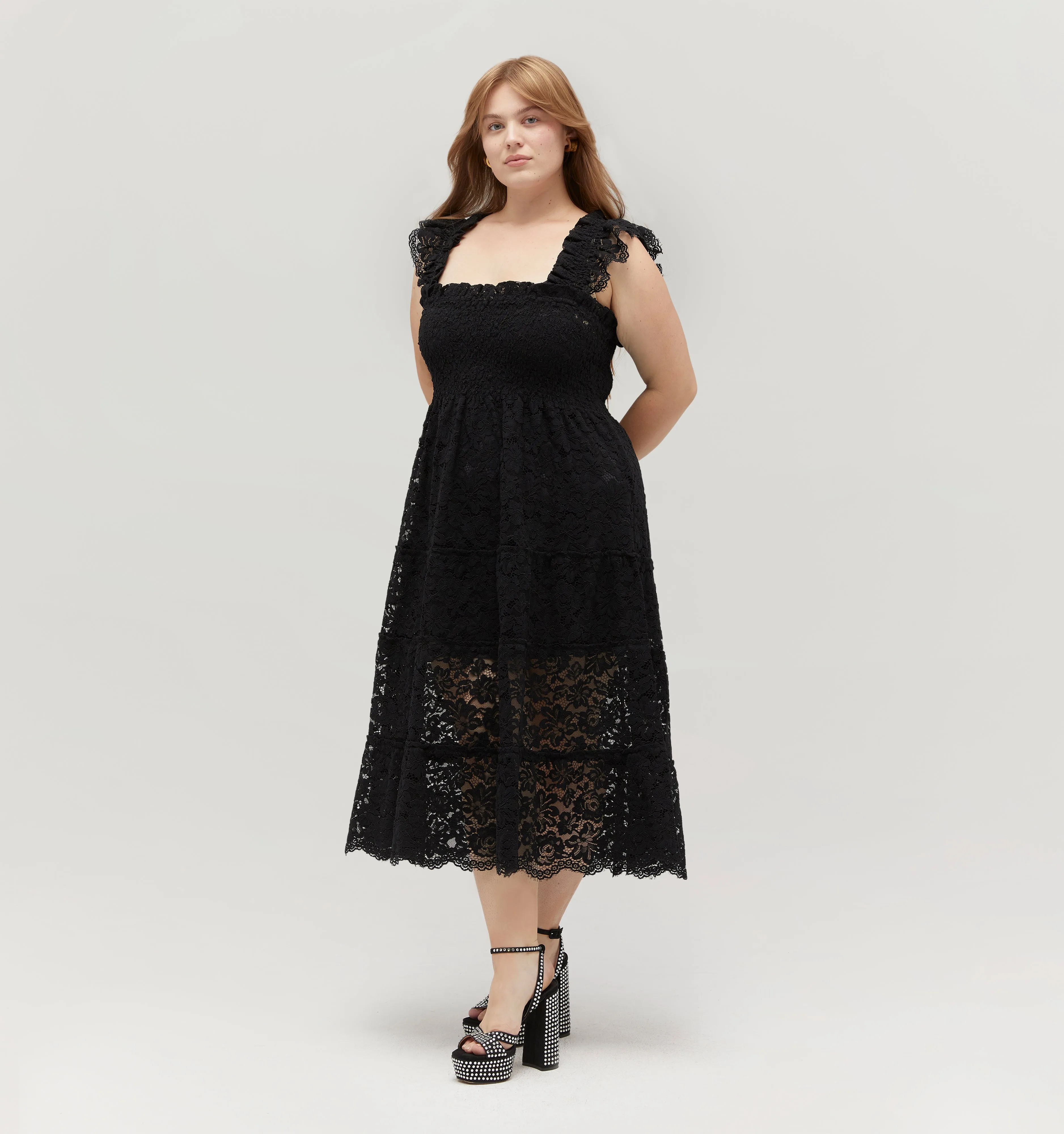 The Lace Ellie Nap Dress - Black Lace