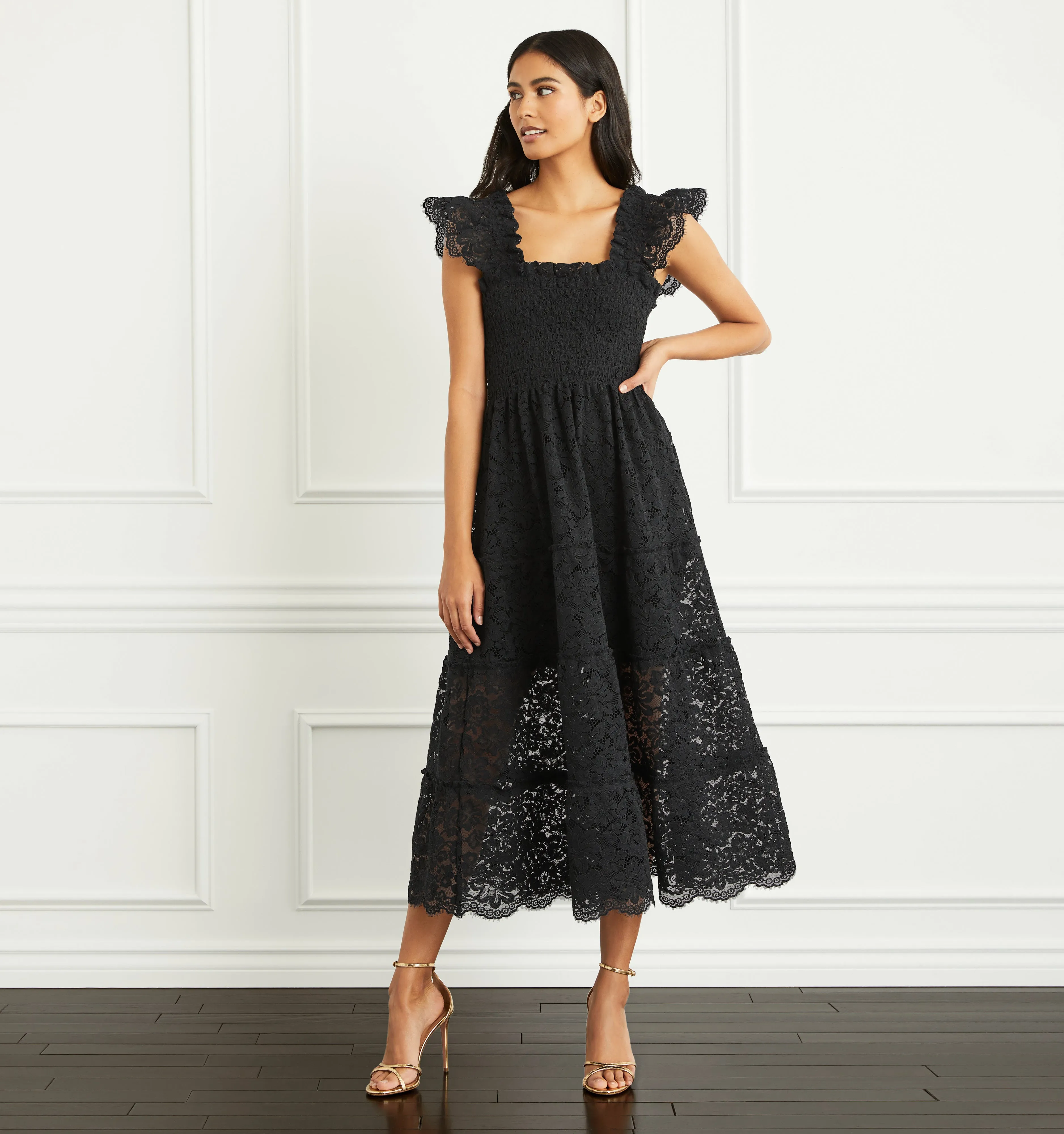 The Lace Ellie Nap Dress - Black Lace