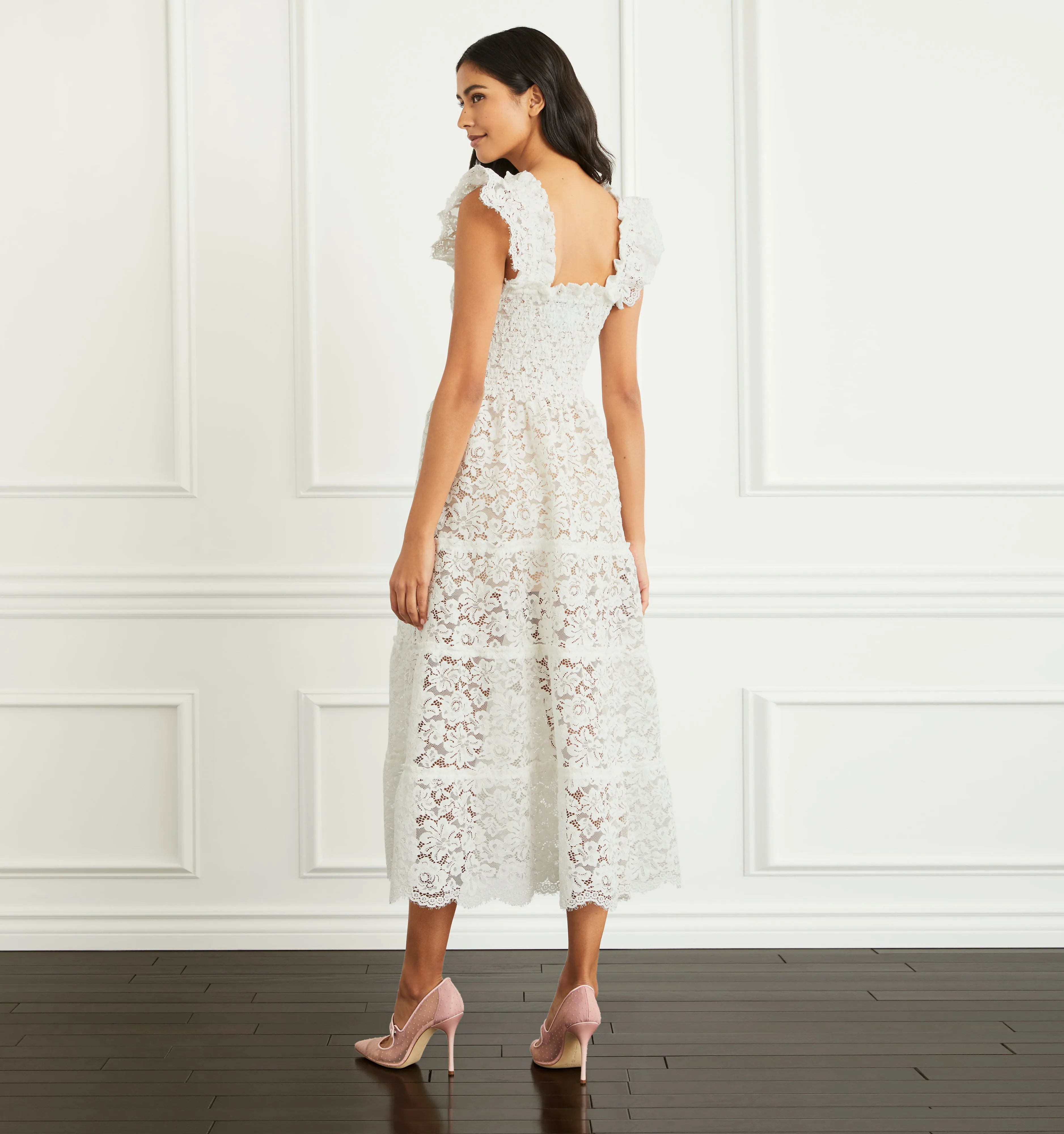 The Lace Ellie Nap Dress - White Lace