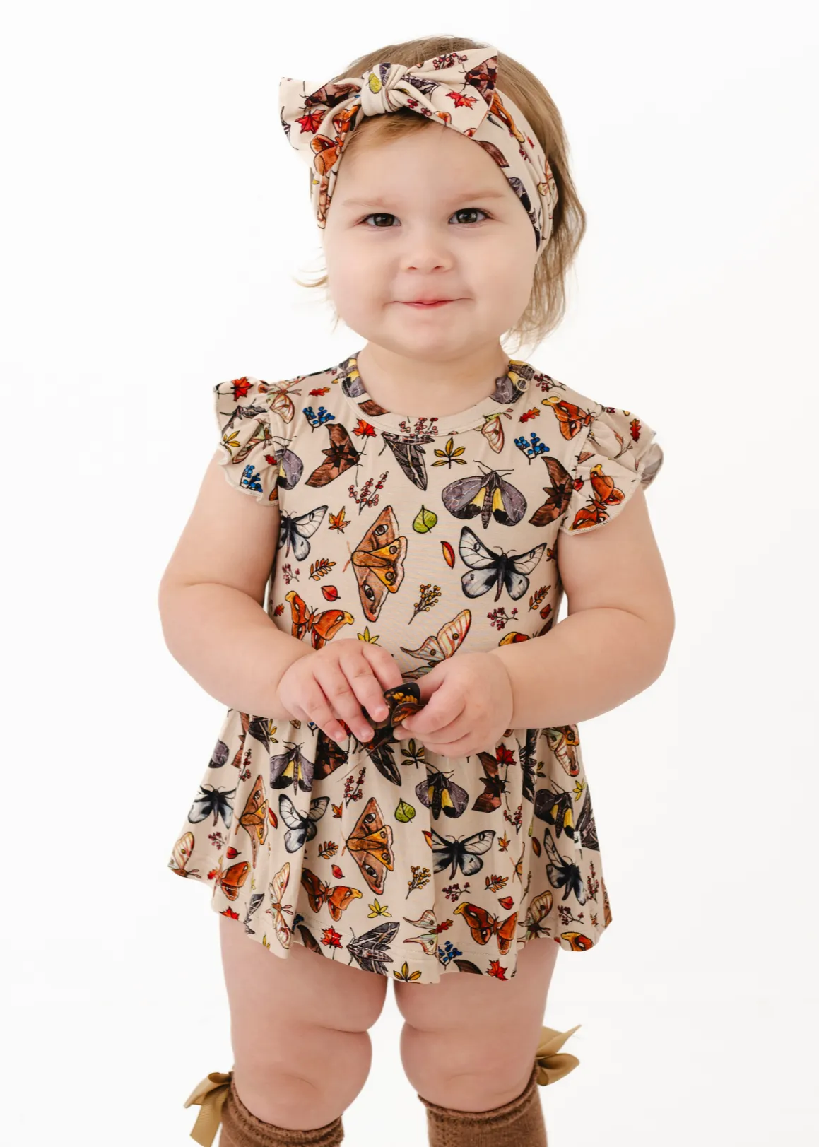 The Moths Cream Flutter Baby Dress