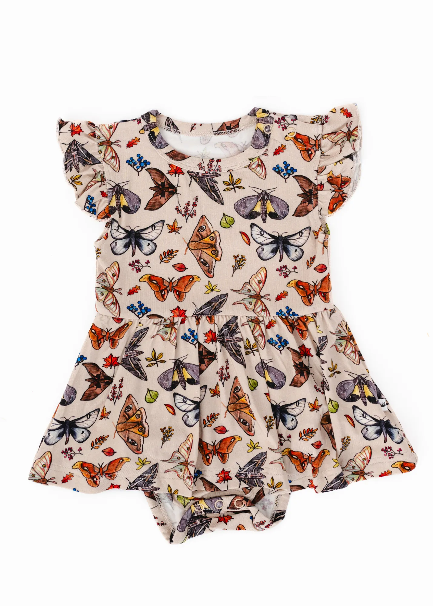 The Moths Cream Flutter Baby Dress