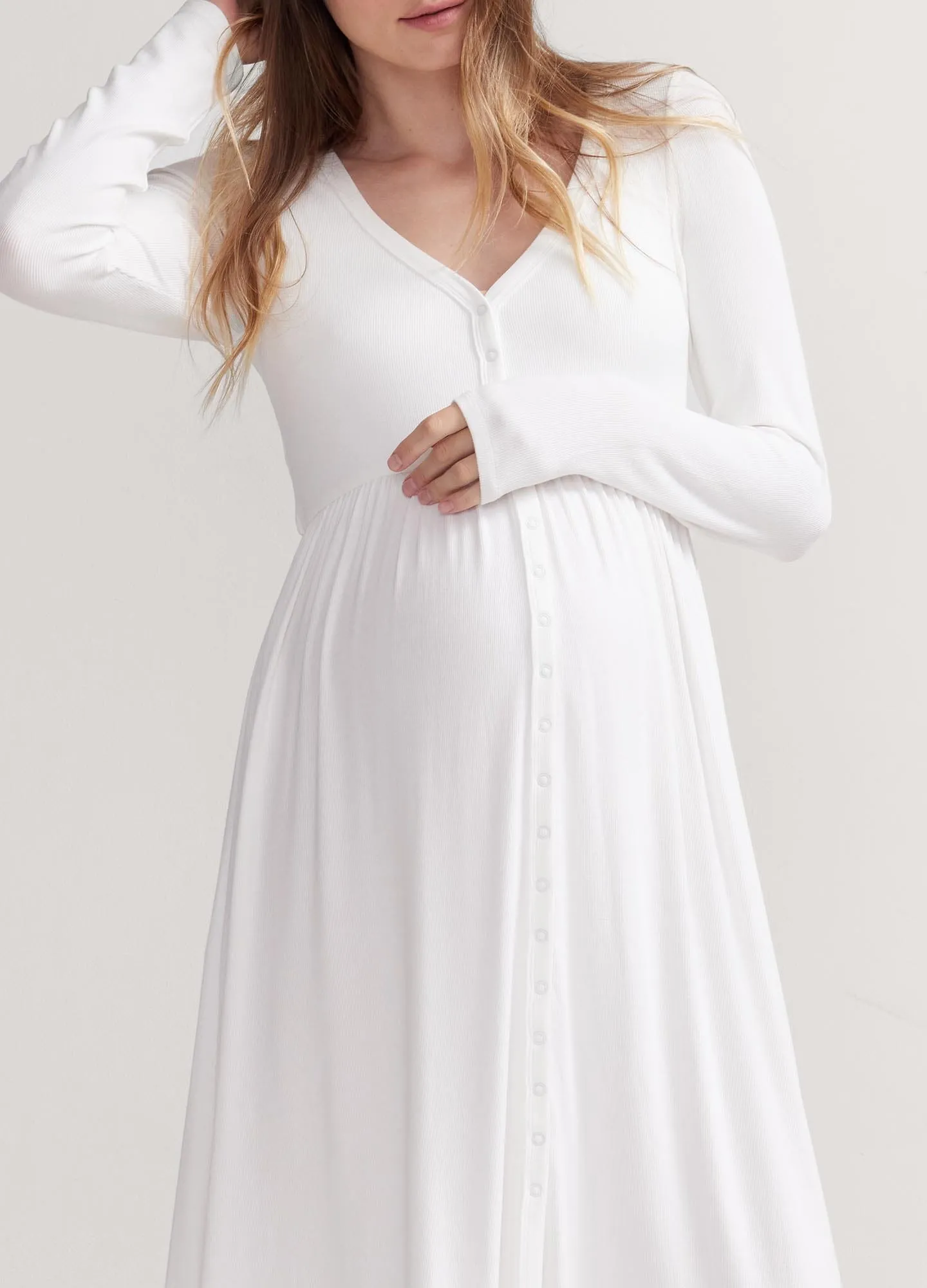 The Softest Rib Nursing Dress