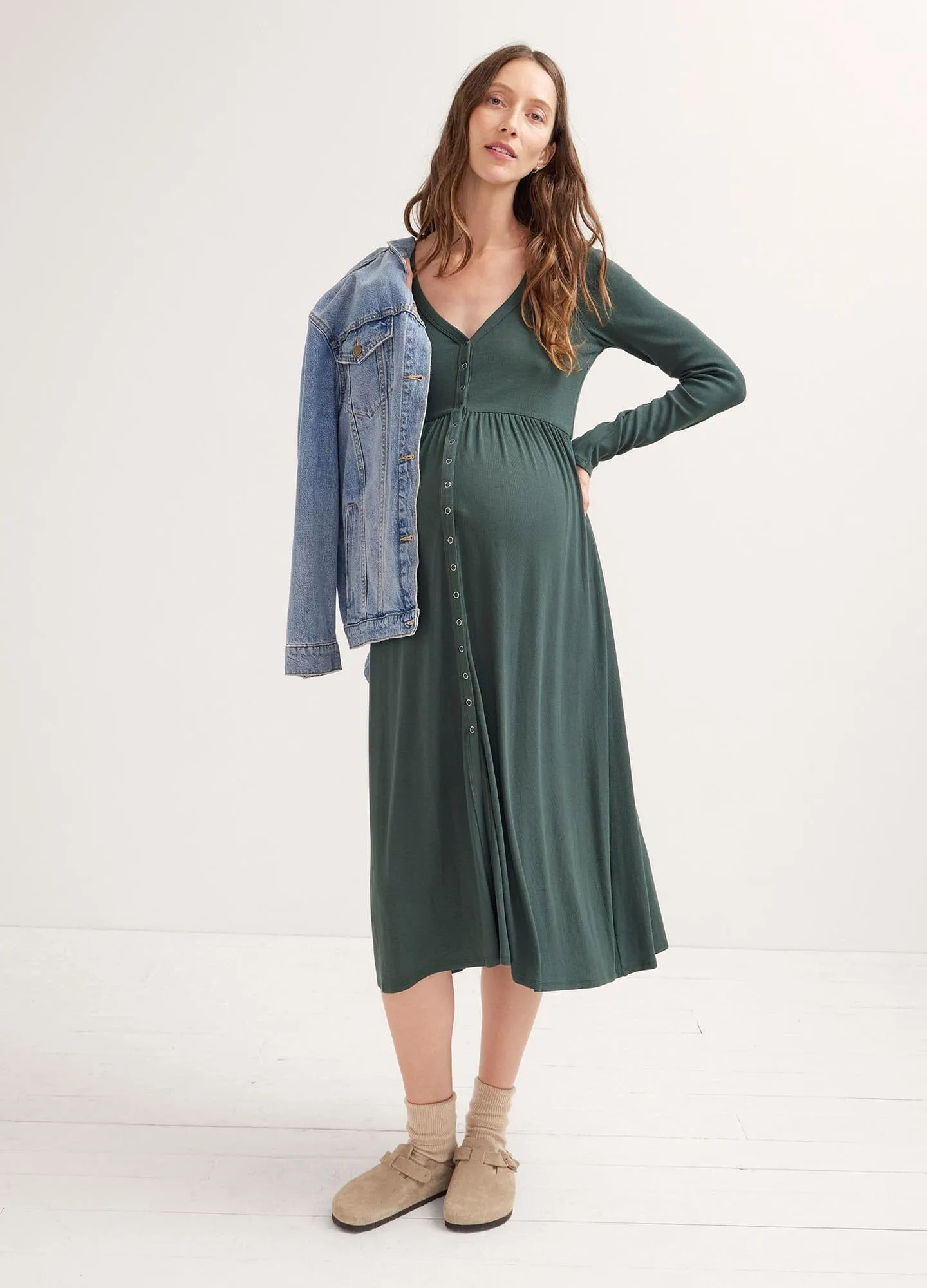 The Softest Rib Nursing Dress