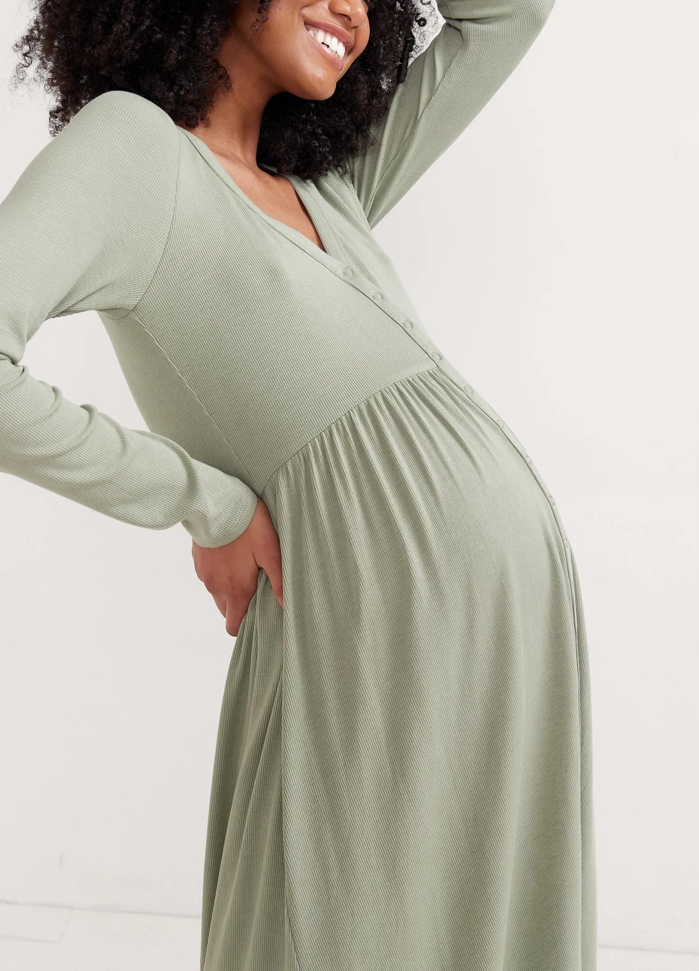 The Softest Rib Nursing Dress