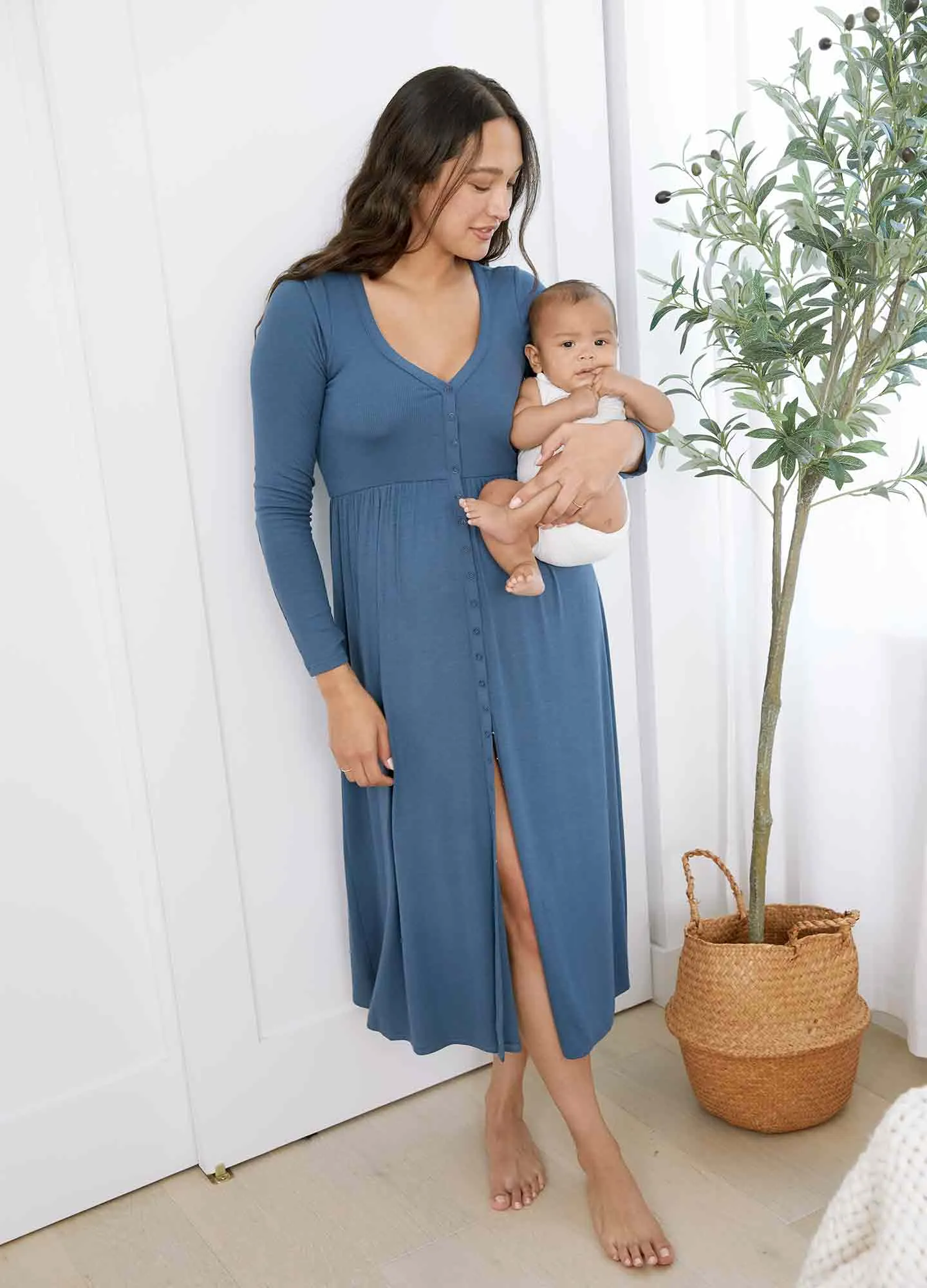 The Softest Rib Nursing Dress