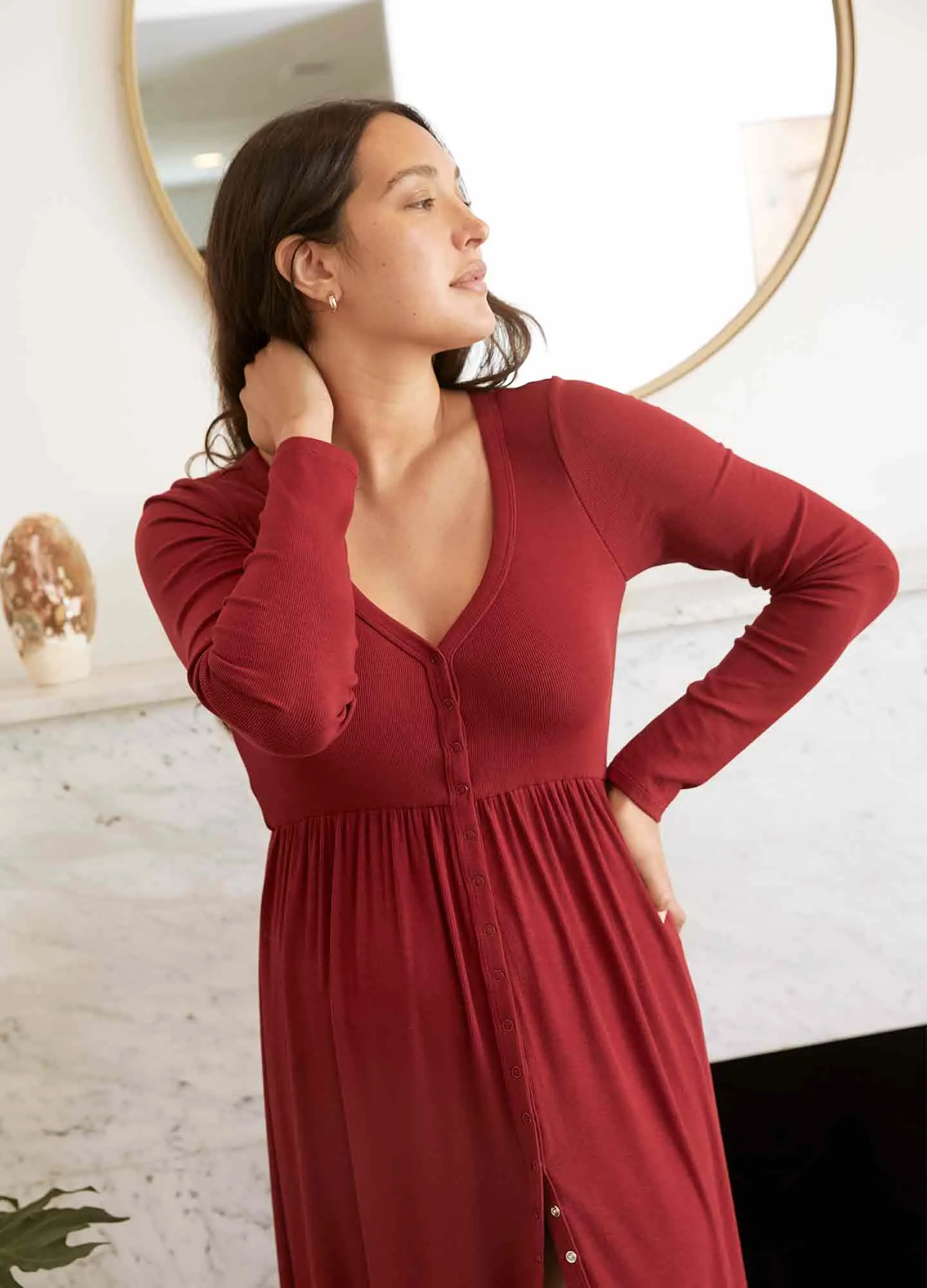 The Softest Rib Nursing Dress