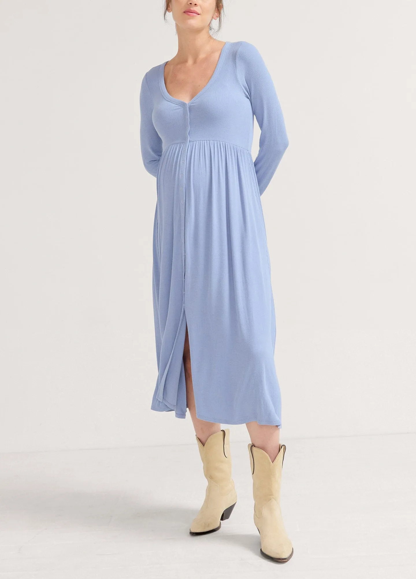 The Softest Rib Nursing Dress