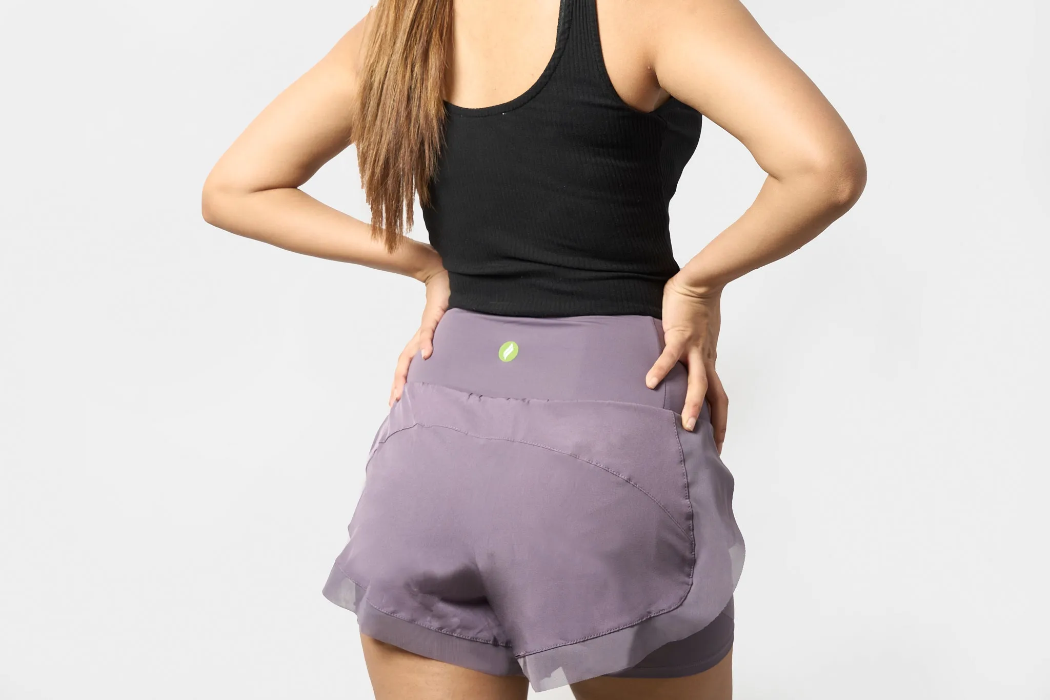 Two in one training shorts with inner tights