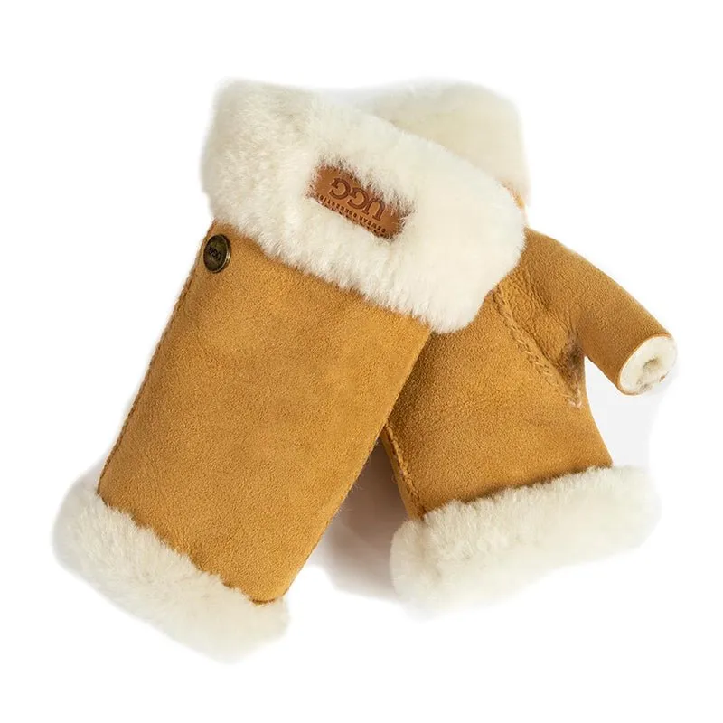 UGG Fluff Fingerless Gloves