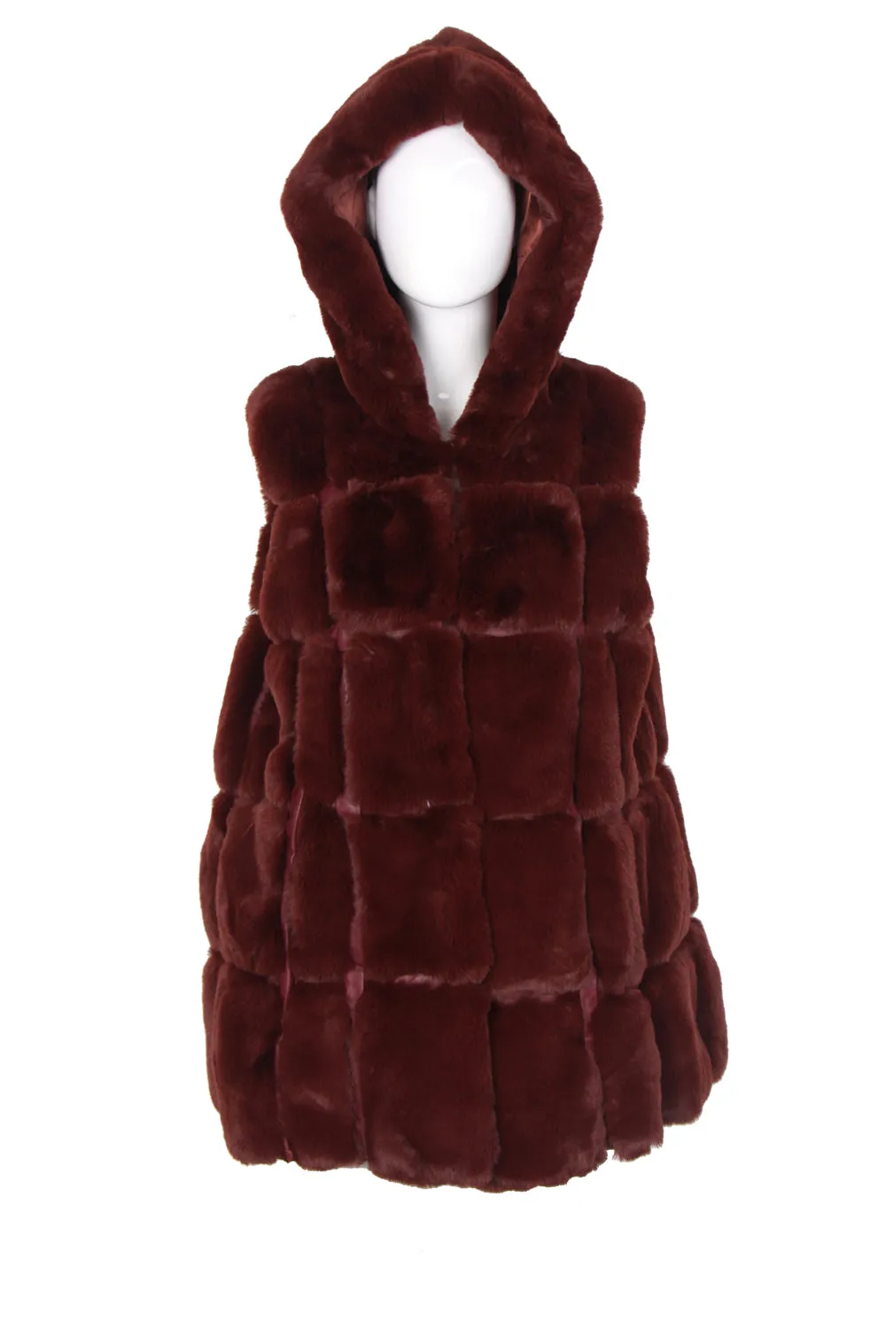 Ultra Soft Faux Fur Swing Hooded Gilet