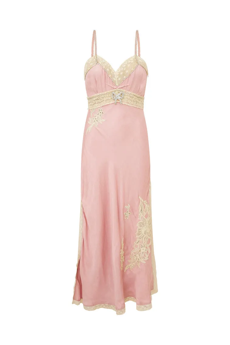 Valea Embellished Satin Maxi Dress