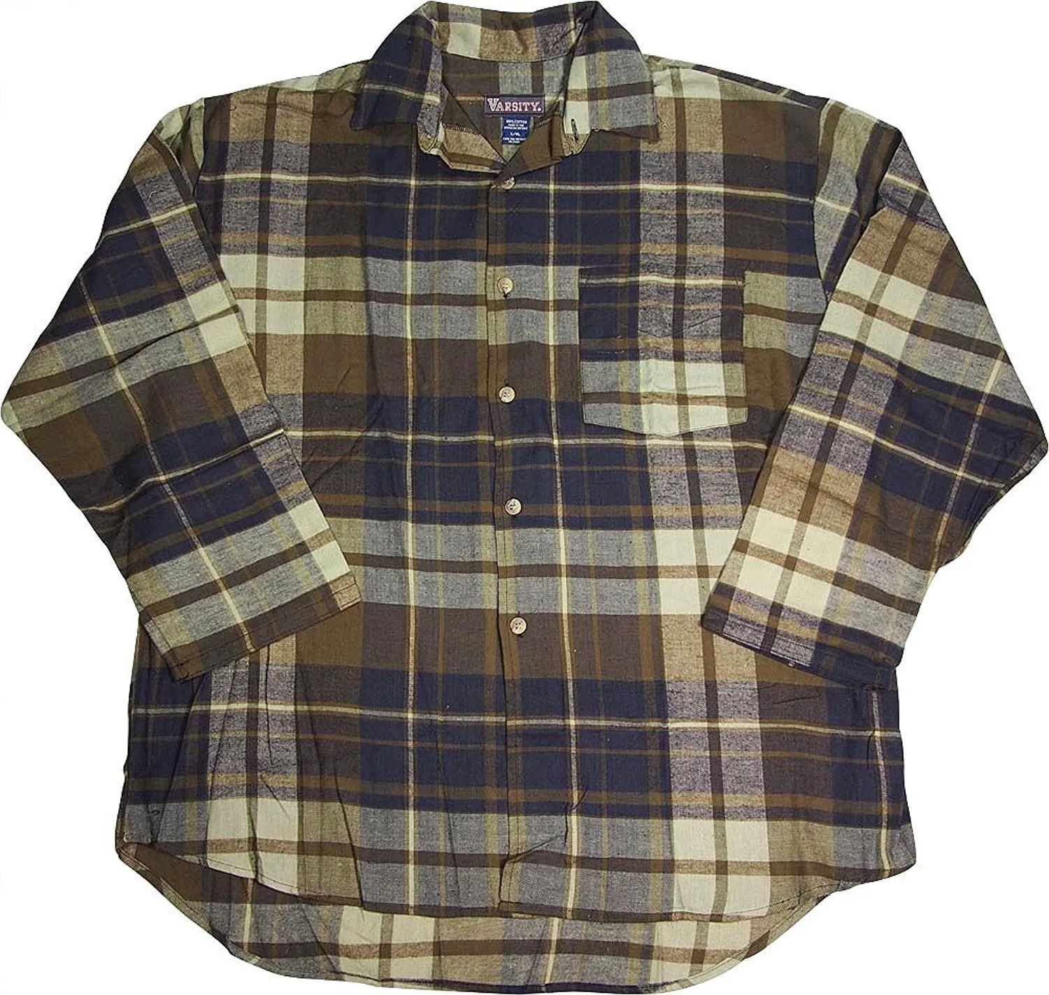 Varsity - Mens Long Sleeve Flannel Lounge Top