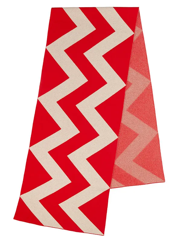 Vertical Zigzag Scarf Pagoda & black