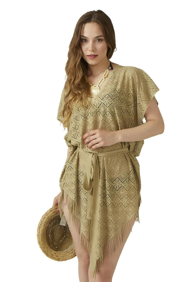 Women's Summer Cover Up Dress with High Low Hem