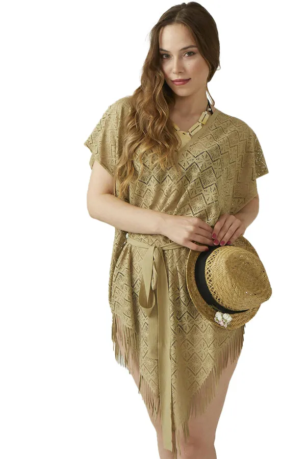 Women's Summer Cover Up Dress with High Low Hem