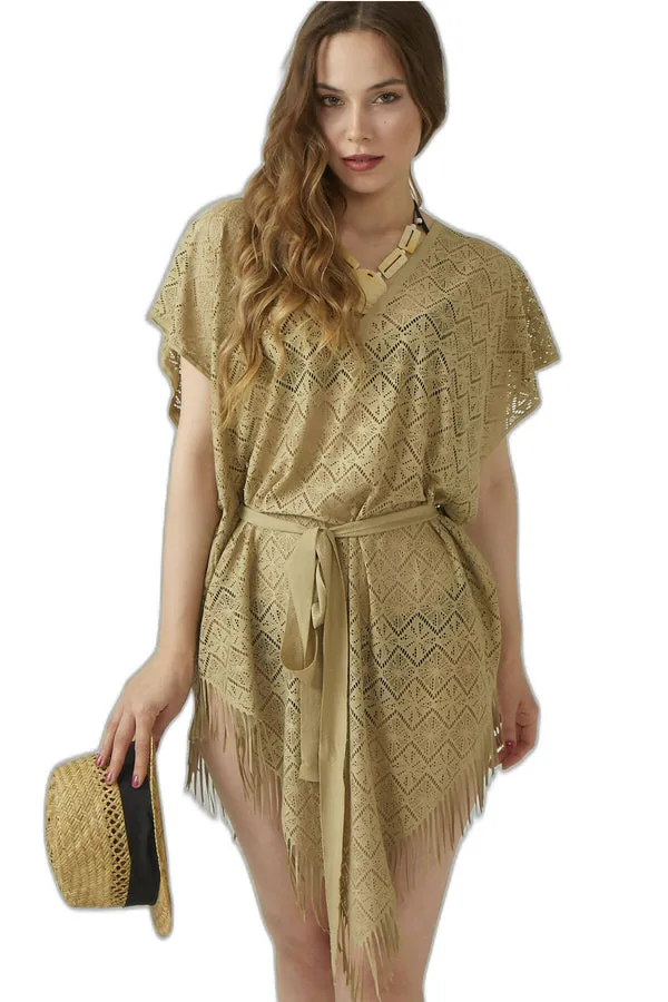 Women's Summer Cover Up Dress with High Low Hem