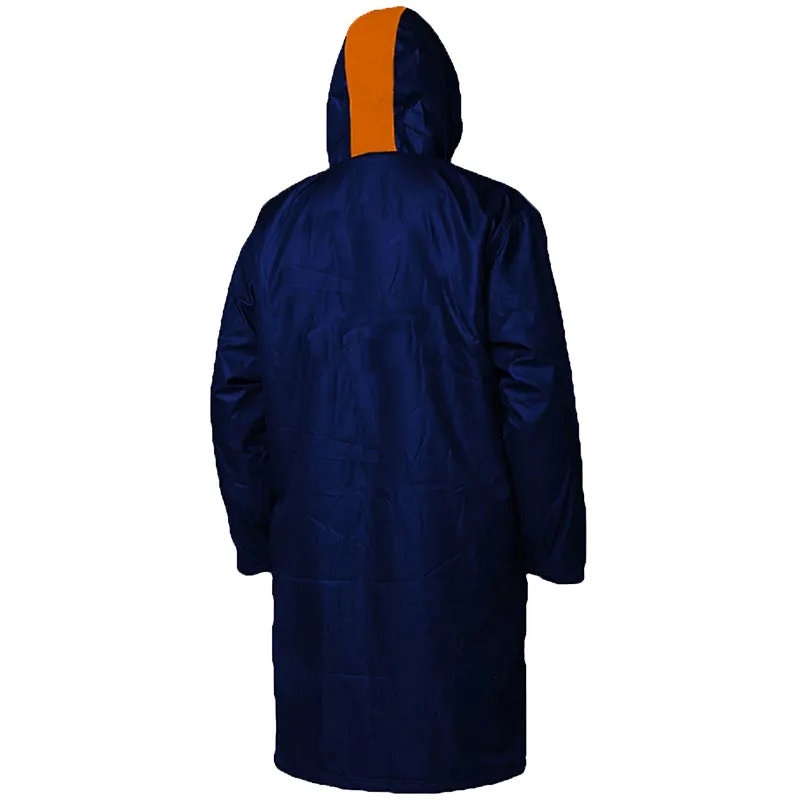 Zone3 - Polar Fleece Parka Robe Jacket - Navy/Grey/Orange