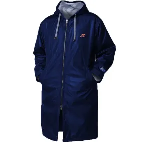 Zone3 - Polar Fleece Parka Robe Jacket - Navy/Grey/Orange